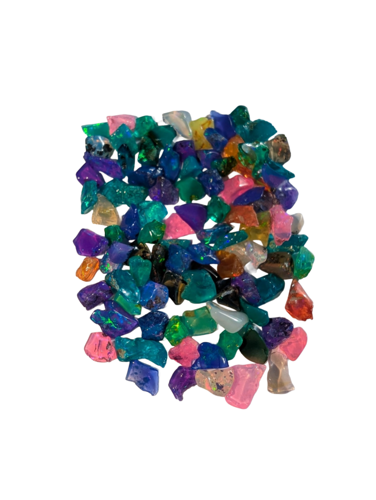 Signature Artist Mix
This is my personal favorite a hand-picked selection of every opal color in my studio. By blending all eight shades, I create a vibrant, balanced palette that ensures your ring is a true masterpiece of color. No two mixes are ever the same, making your jewelry as unique as you are.